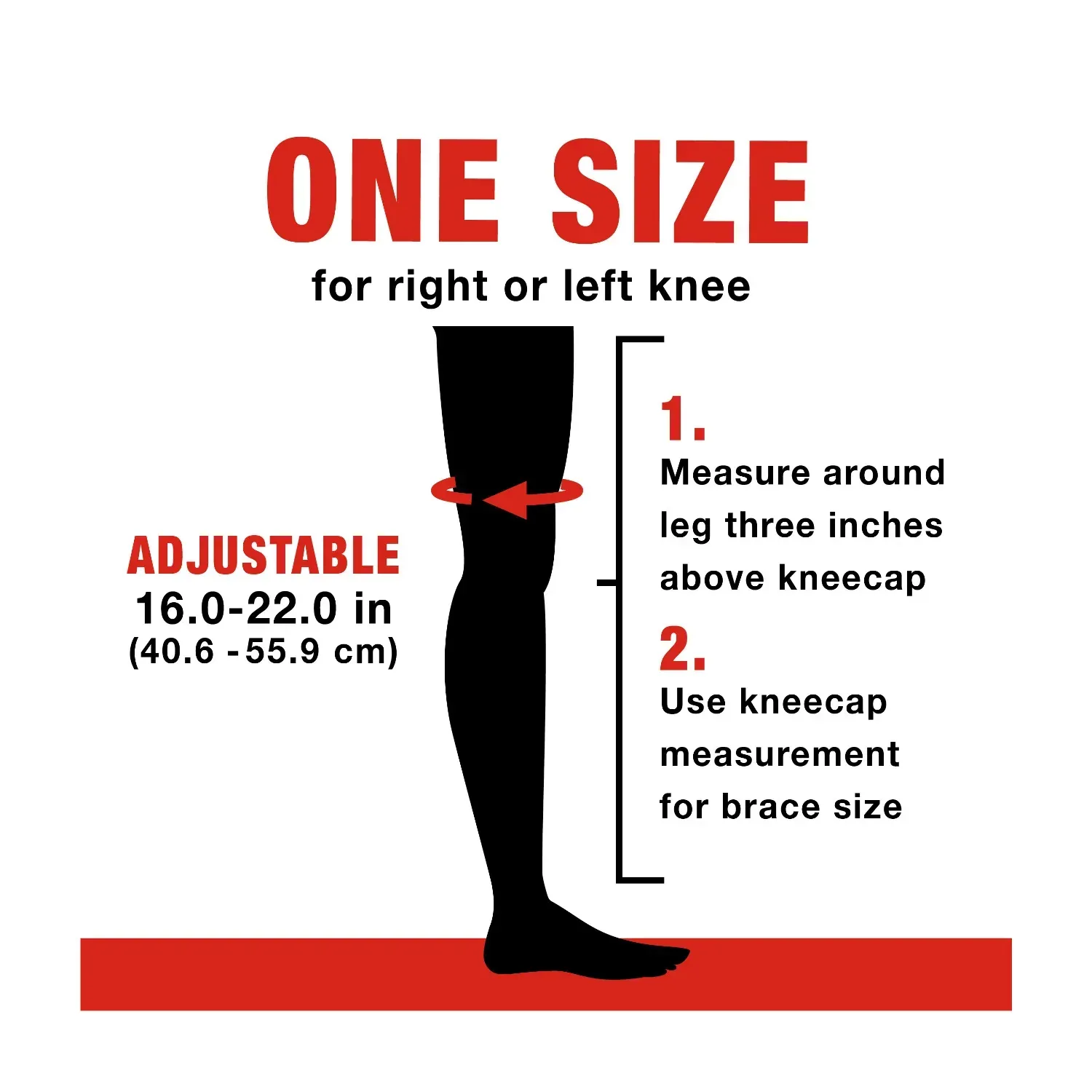ACE Brand Hinged Knee Brace, Adjustable, Black, 1/Pack - Image 5