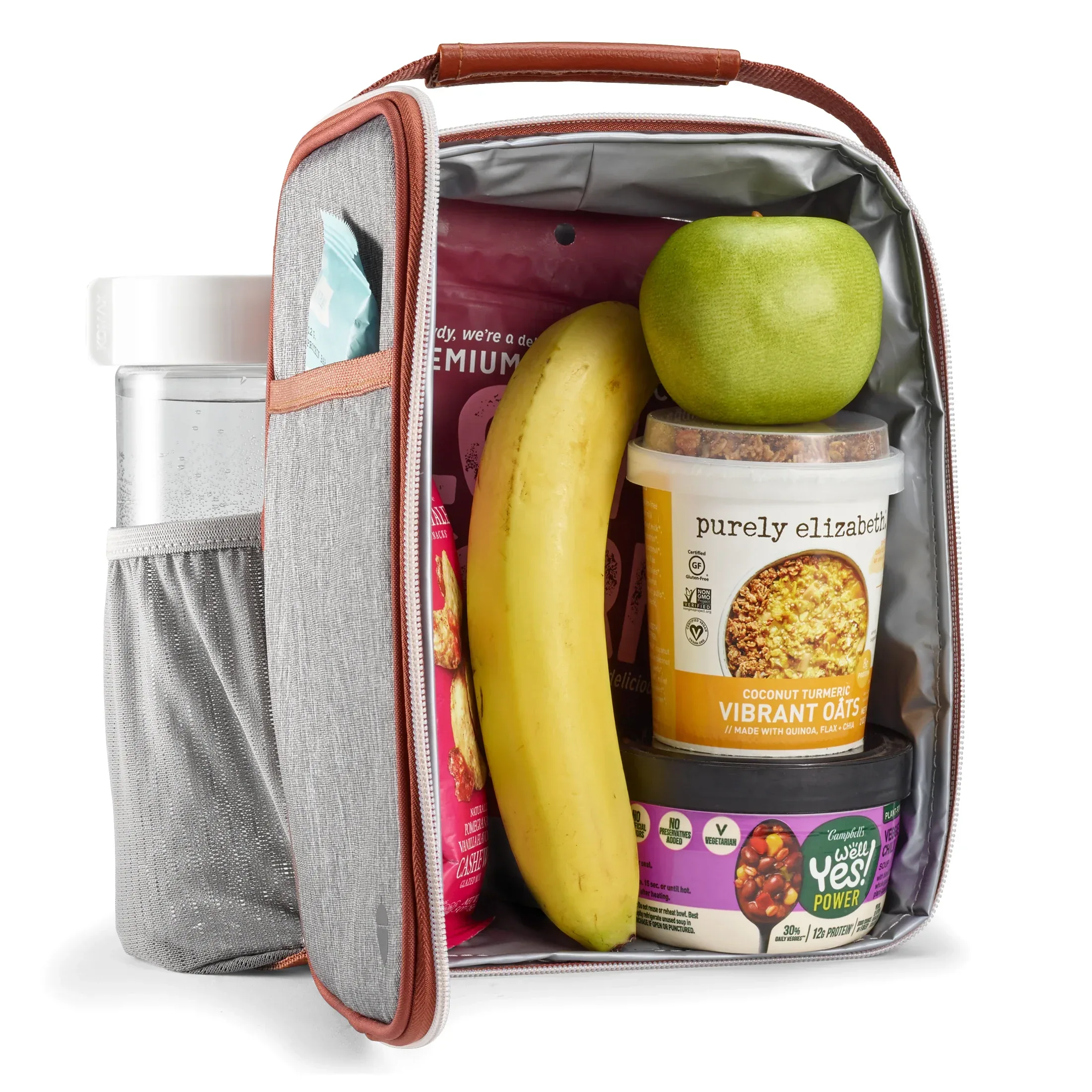 Acorn St by Fit & Fresh Vertical Insulated Reusable Lunch Bag for Men, Women, Kids, Steel - Image 3