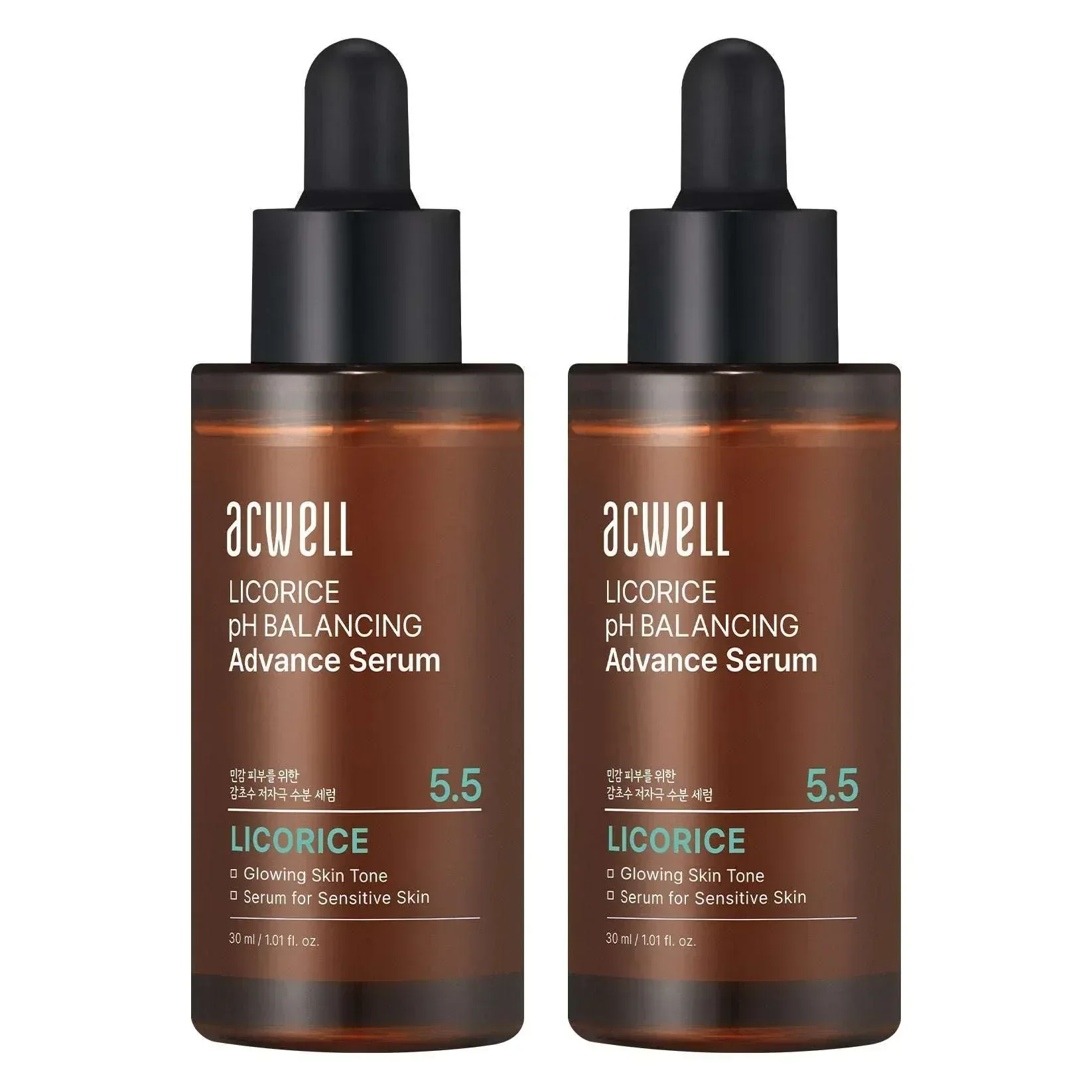 ACWELL Licorice pH Balancing Advance Serum, 1.01 fl oz, 2-pack