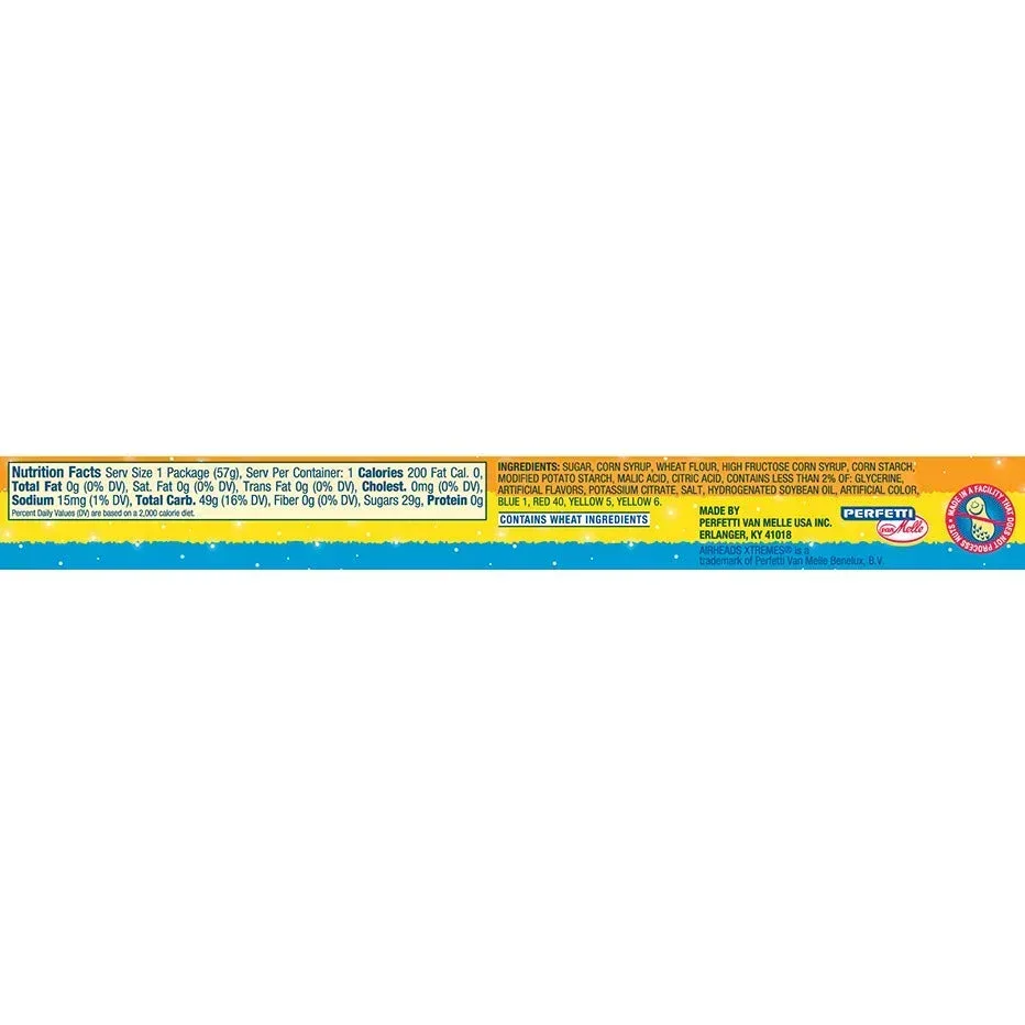 Airheads Xtremes Sweetly Sour Belts, Rainbow Berry, 2 oz, 18-count - Image 2