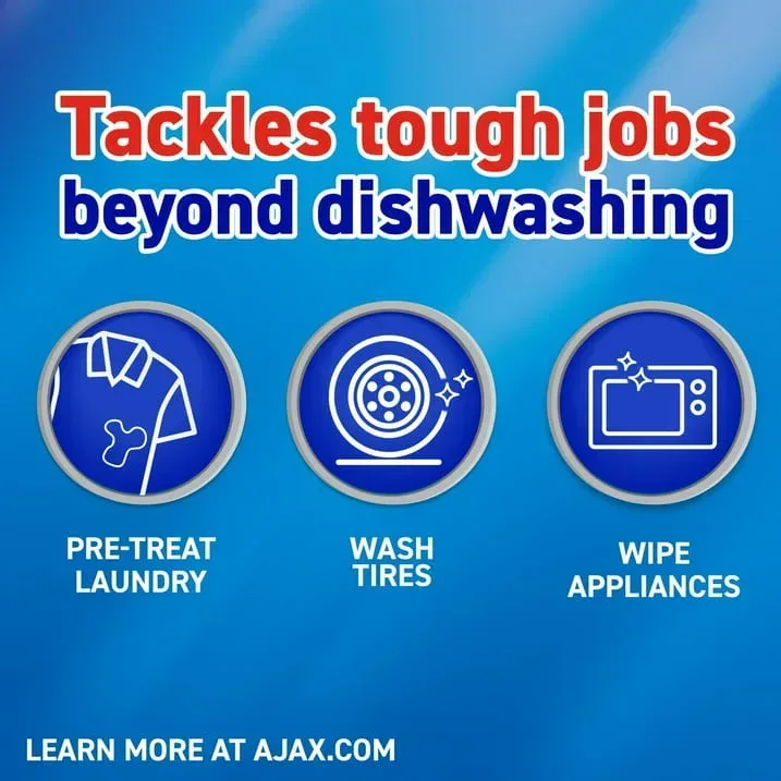 Ajax Ultra Liquid Dish Soap, Lemon Scent, Super Degreaser, 90 Fluid Ounce - Image 6