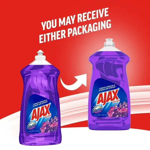 Ajax Ultra Liquid Dish Soap with Fabuloso Lavender Scent, Easy-Flip Cap, 52 fl oz Bottle - Image 6