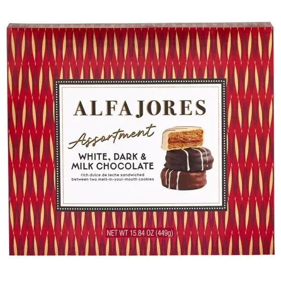Alfajores White, Dark, and Milk Chocolate Assortment, 9-count, 5.28 oz - Image 2
