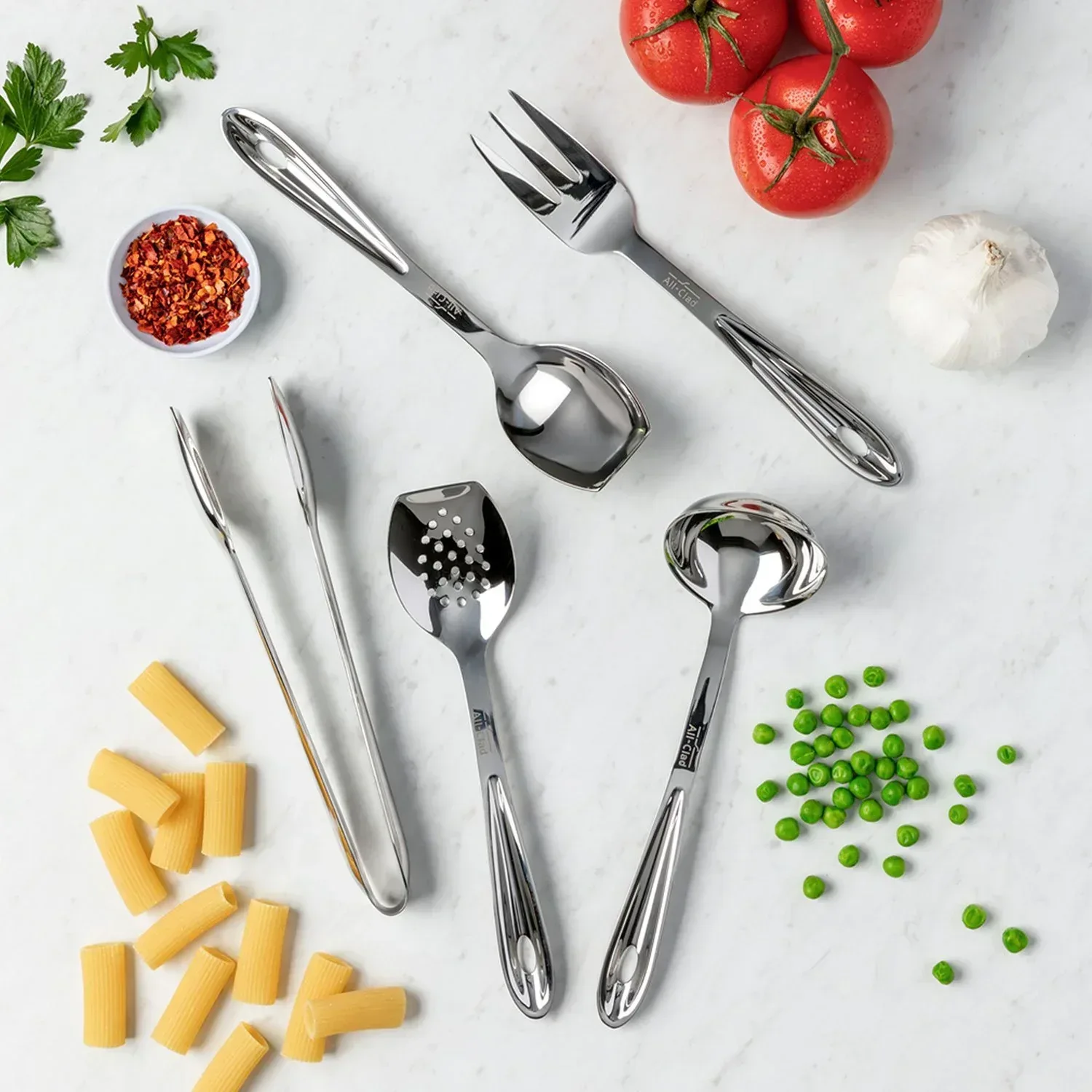 All-Clad Cook & Serve 5-piece Stainless Steel Kitchen Tool Set - Image 3