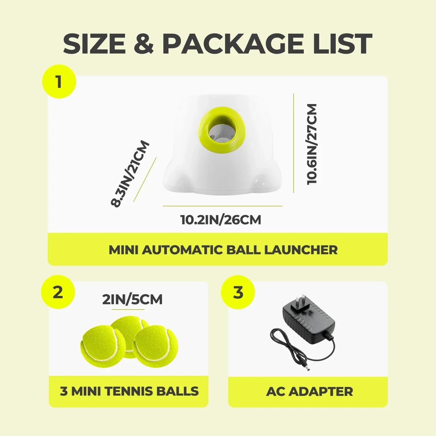 All For Paws Automatic Tennis Ball Launcher for Small to Medium Sized Dogs, 3 Balls Included, Mini - Image 6