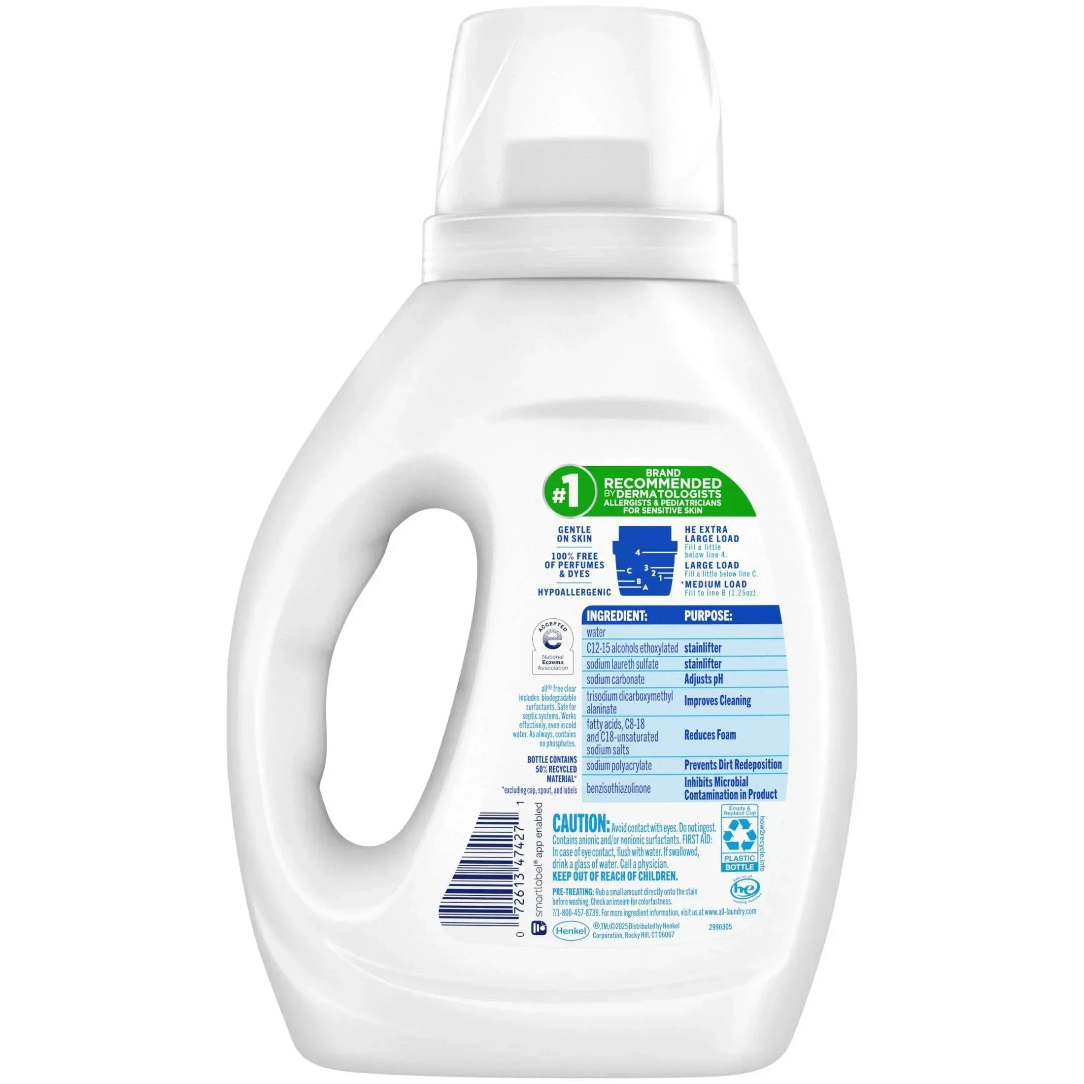 all Free Clear Liquid Laundry Detergent, 30 oz, 24 Loads - Image 11