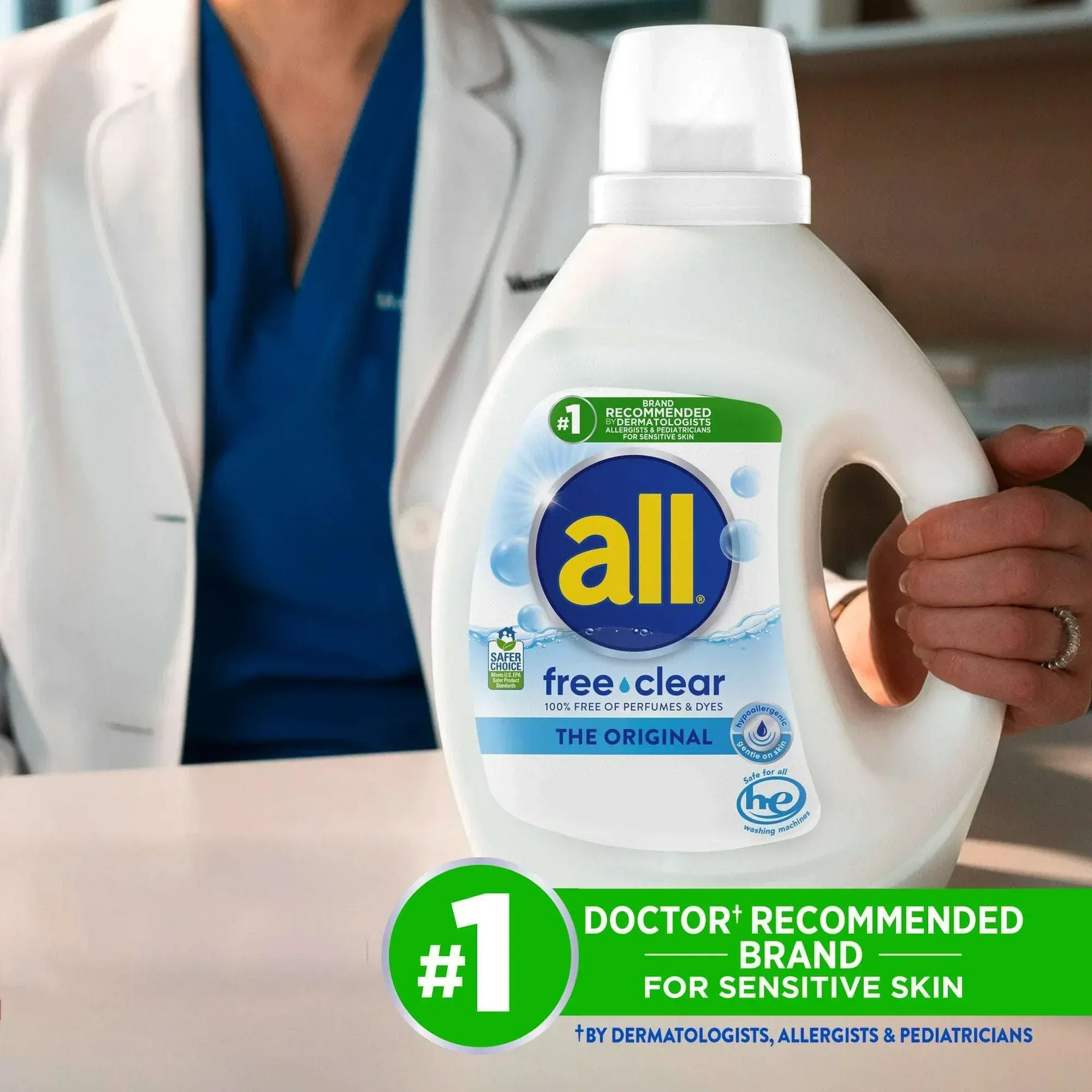 all Free Clear Liquid Laundry Detergent, 30 oz, 24 Loads - Image 8