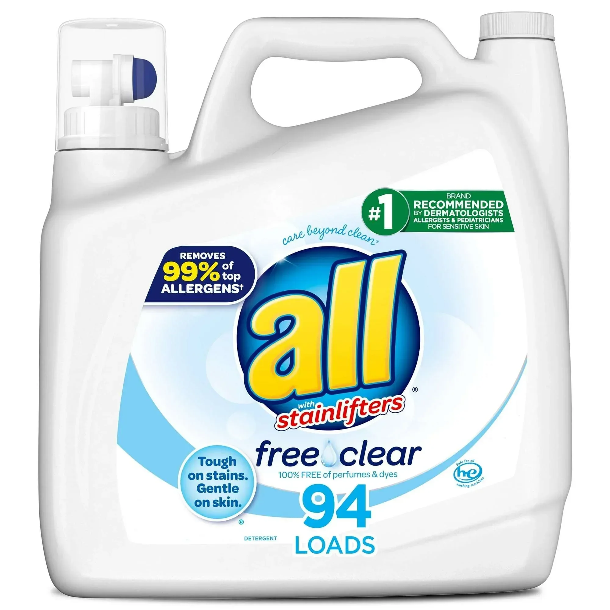 all Free Clear Liquid Laundry Detergent, 73 oz, 58 Loads - Image 2