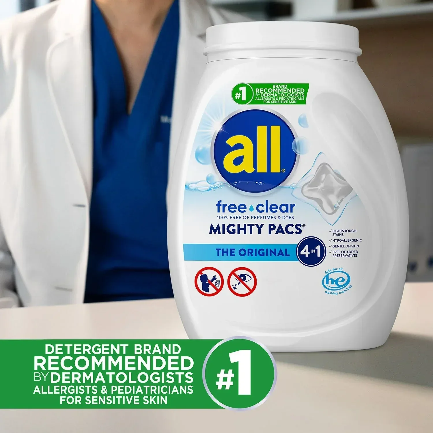 all free clear MIGHTY PACS Laundry Detergent Pacs, The Original, 120 ct. - Image 3
