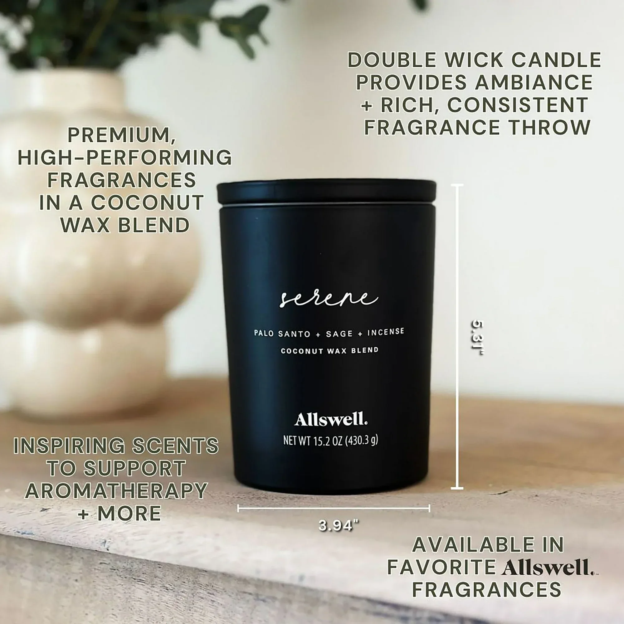 Allswell Scented 2-Wick Spa Jar Candle 15oz. - Image 54