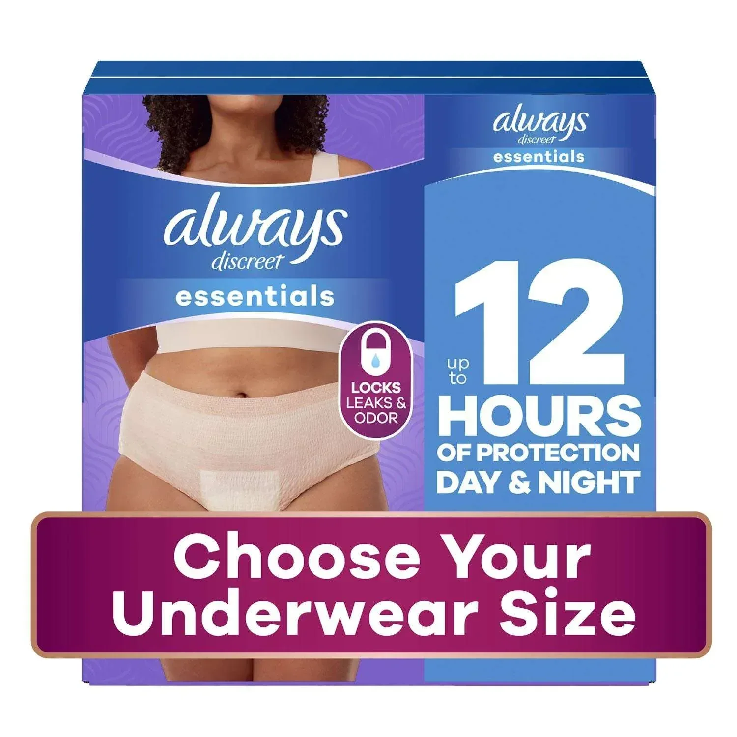 Always Discreet Essentials Underwear for Women, Maximum, Choose Size - Image 12