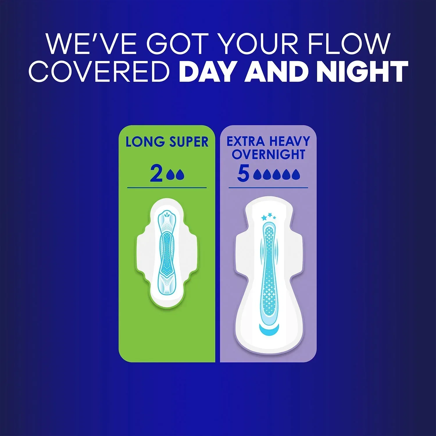 Always Maxi Extra Heavy Overnight Pads with Flex-Wings, Unscented, Size 5, 54 ct. - Image 4