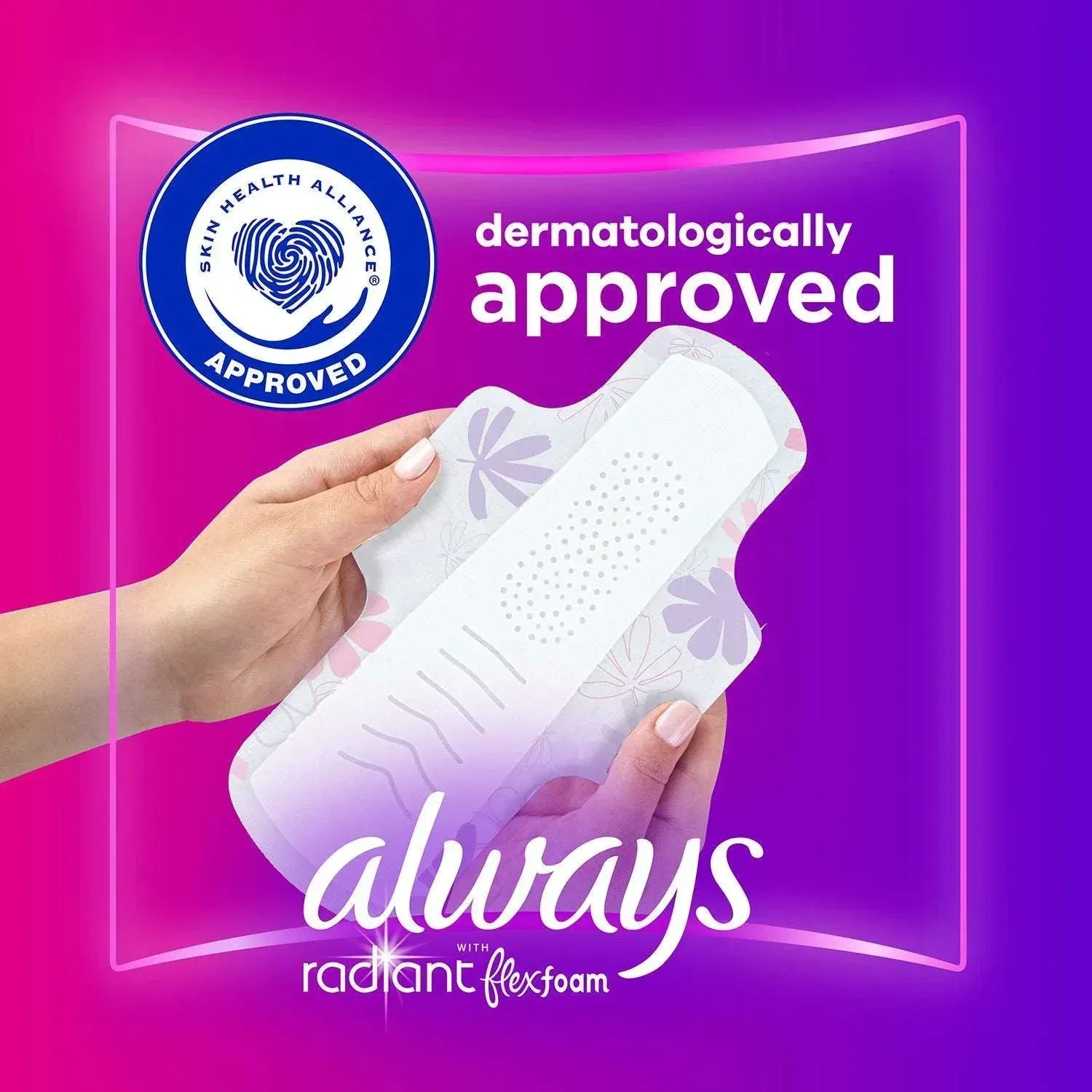 Always Radiant Regular Pads with Flexi-Wings, Scented, Size 1, 76 ct. - Image 3