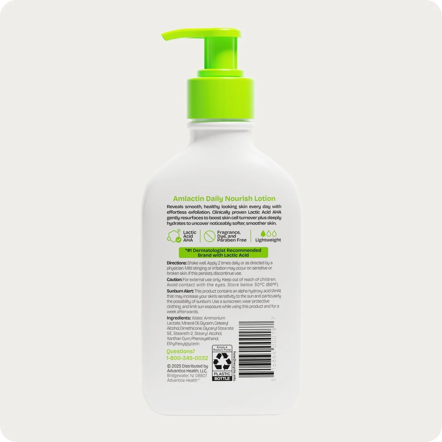 AmLactin Daily Nourish Body Lotion, 12% Lactic Acid for Dry Skin, Exfoliating, 7.9 oz - Image 7