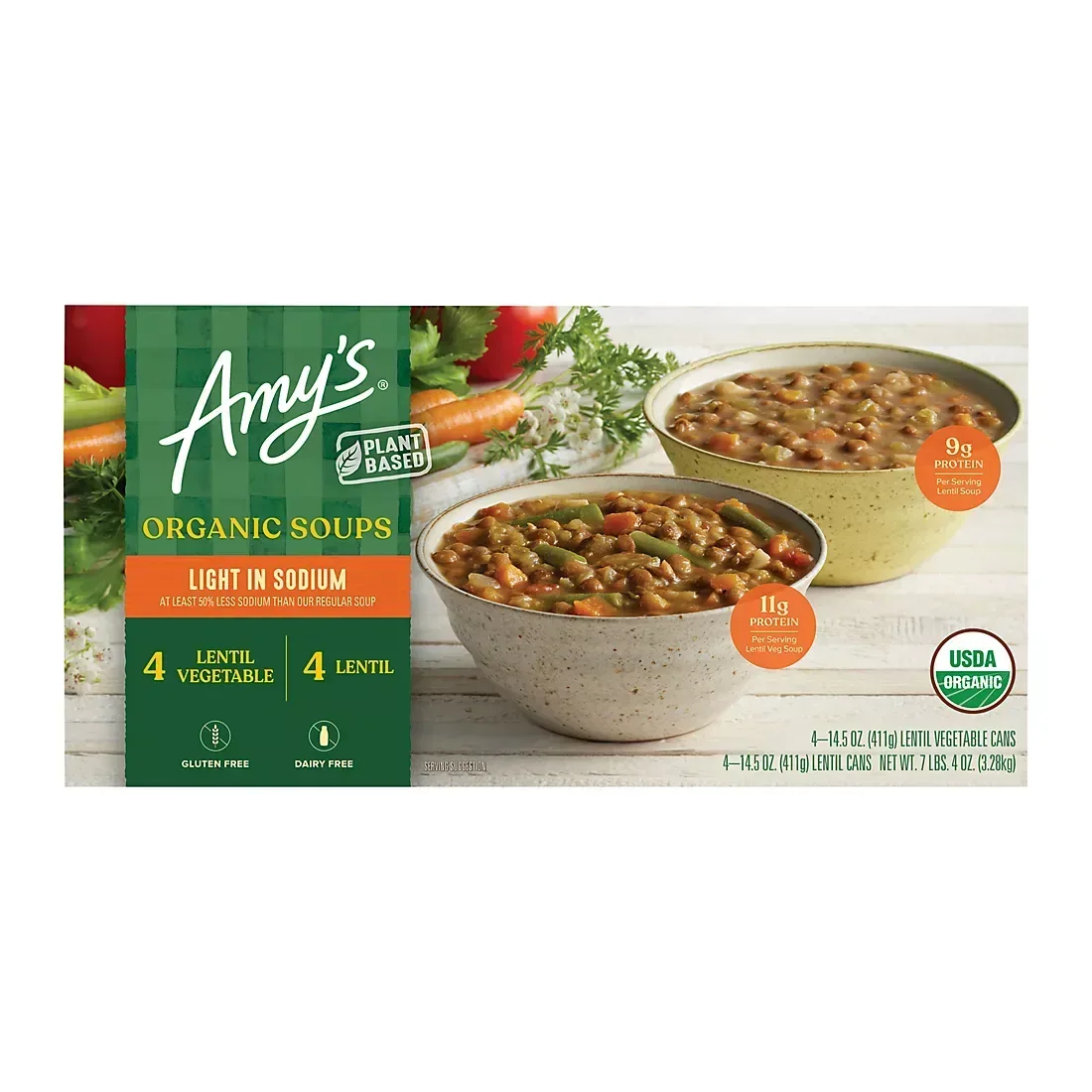 Amy's Organic Lentil Soups, Cans, 8 pk./14.5 oz.