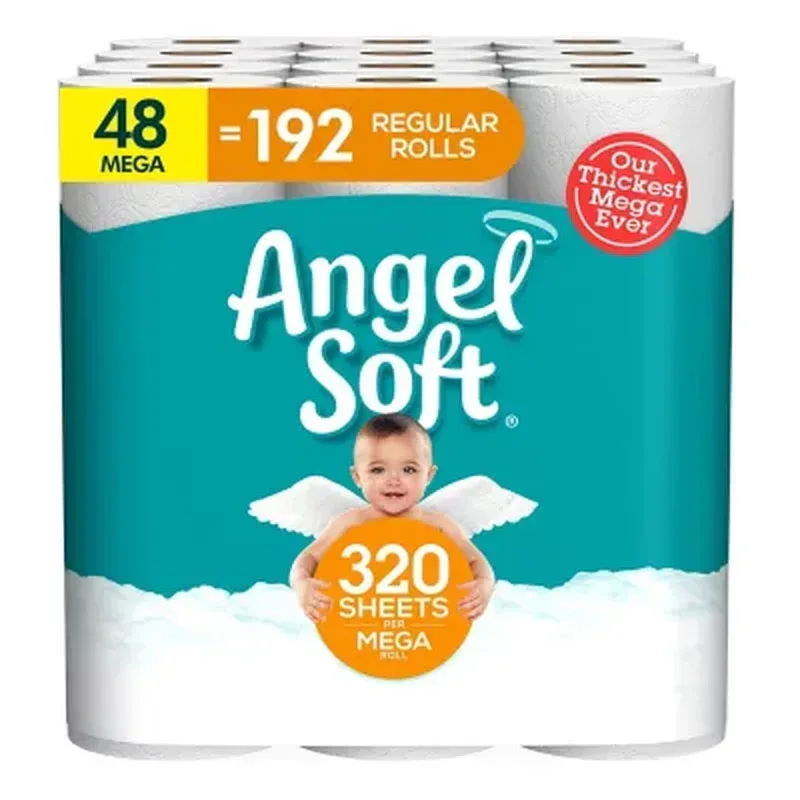 Angel Soft 2-Ply Toilet Paper (320 Sheets/Roll, 48 Mega Rolls)