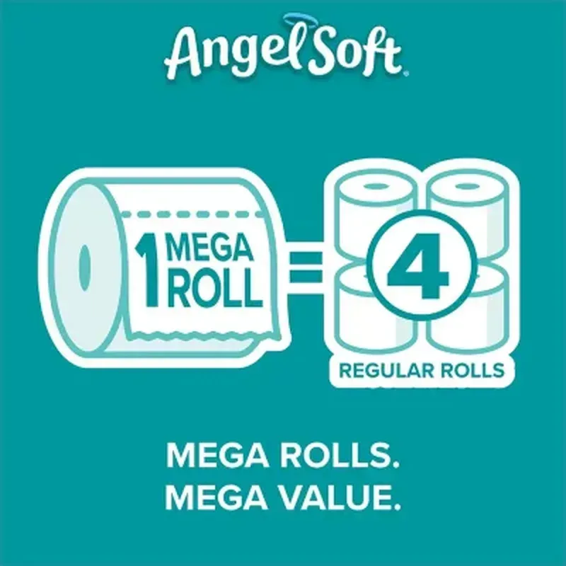 Angel Soft 2-Ply Toilet Paper (320 Sheets/Roll, 48 Mega Rolls) - Image 4