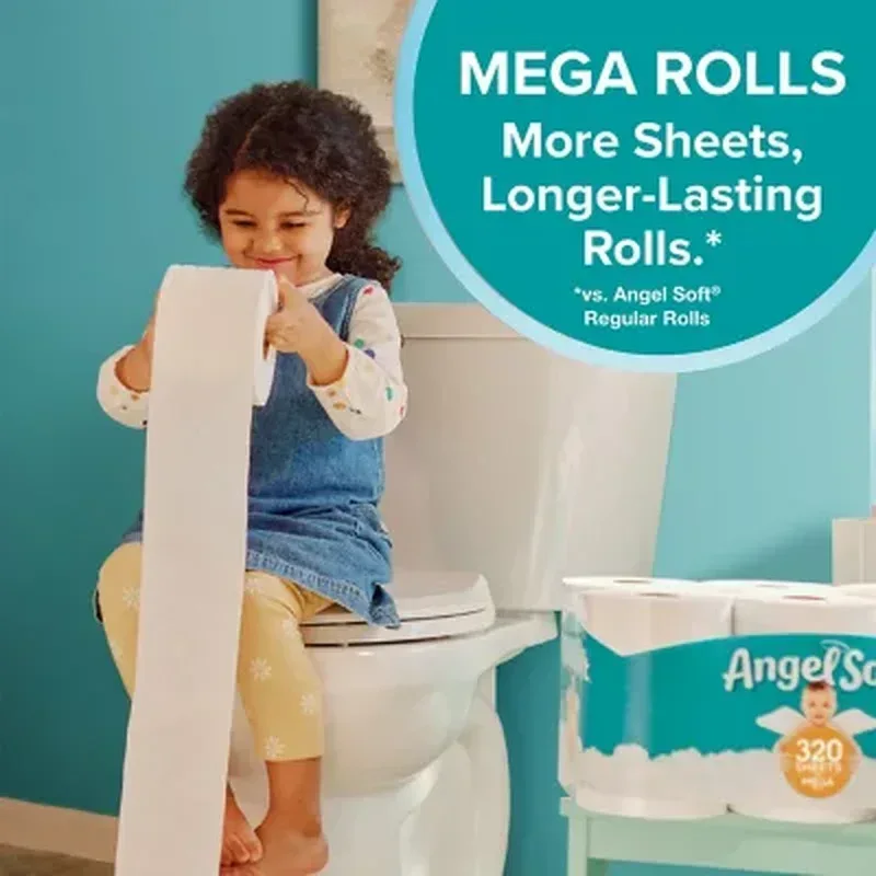 Angel Soft 2-Ply Toilet Paper (320 Sheets/Roll, 48 Mega Rolls) - Image 5