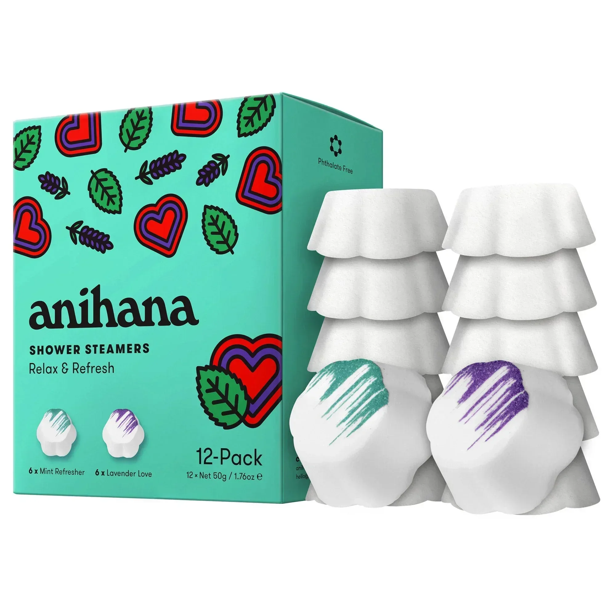 anihana Shower Steamers, 1.76 oz, 12-pack - Image 2