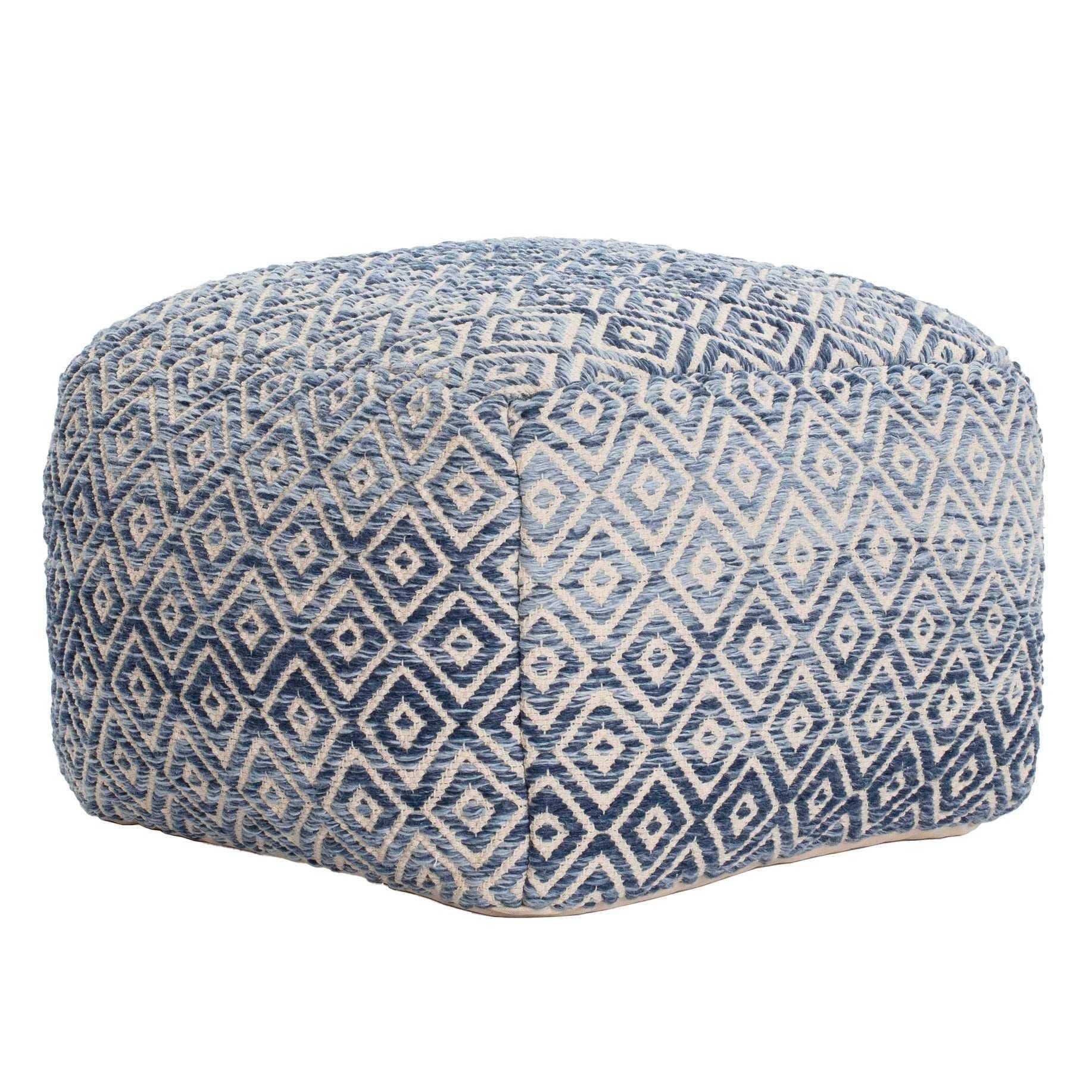 Anji Mountain Woven Diamond Pouf - Image 2