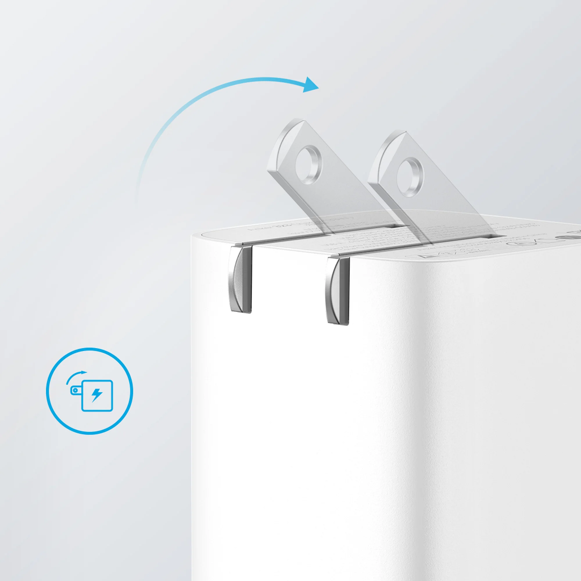 Anker 33W 2-Port Wall Charger with Foldable Plug, Compact Fast Charger, White (Cable Not Included) - Image 2
