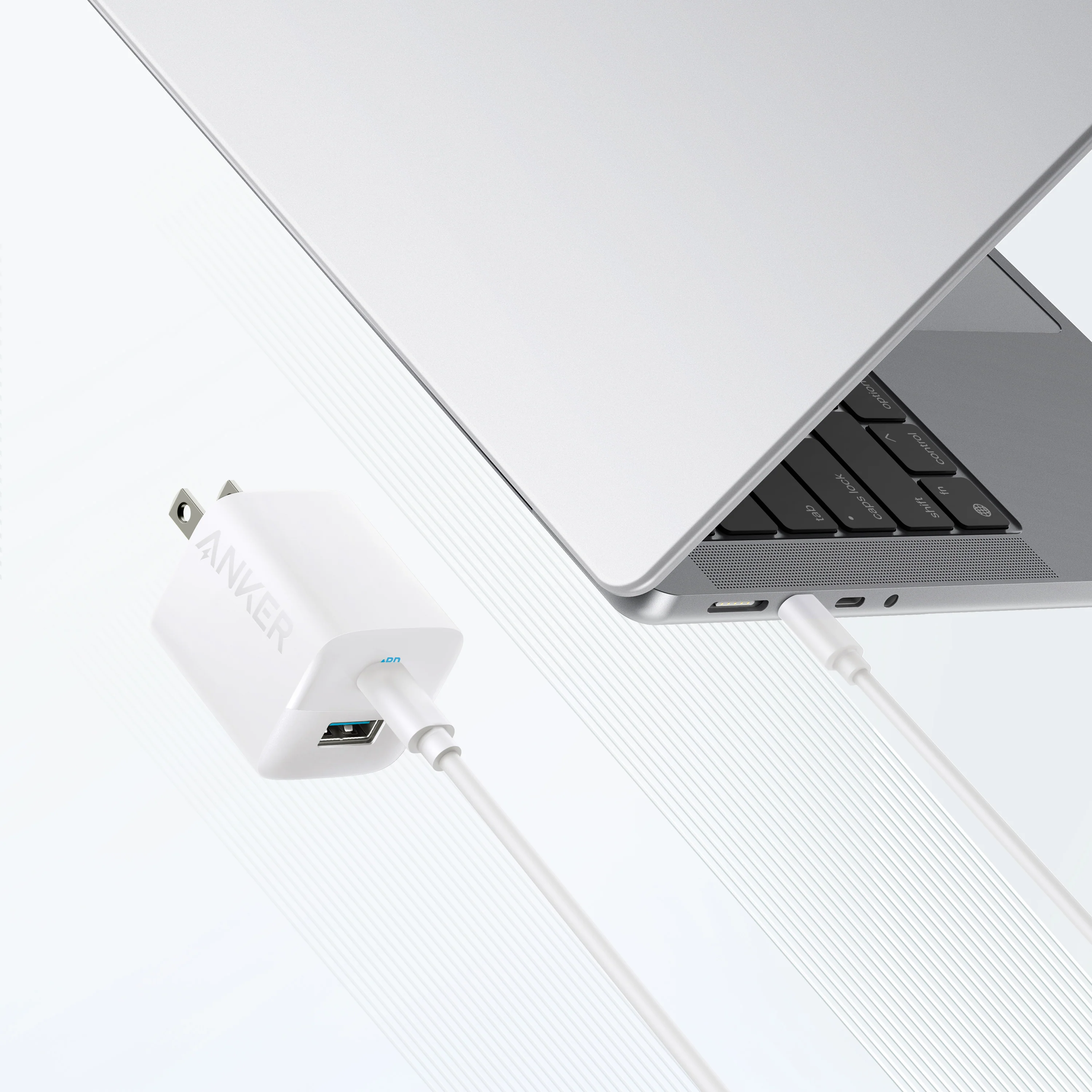 Anker 33W 2-Port Wall Charger with Foldable Plug, Compact Fast Charger, White (Cable Not Included) - Image 3