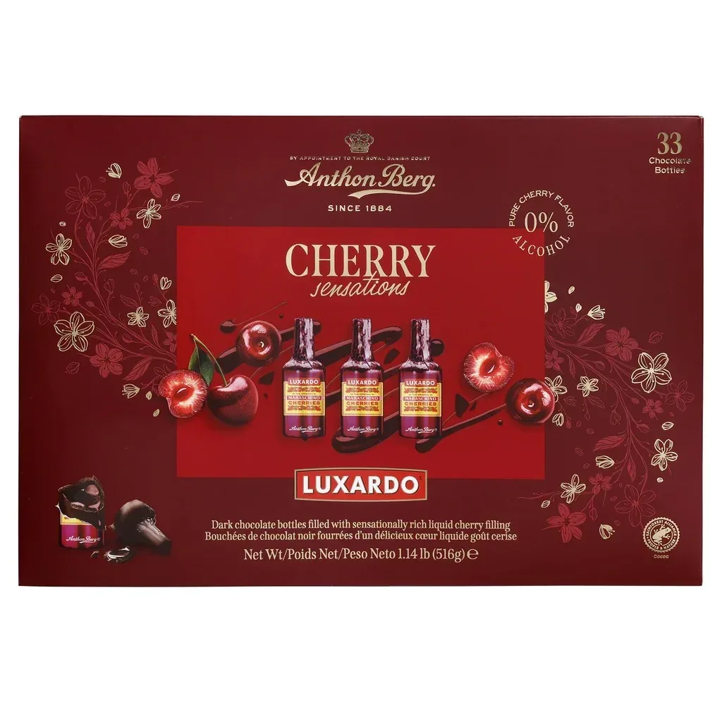 Anthon Berg Luxardo Cherry Filled Chocolate Bottles, 33-count