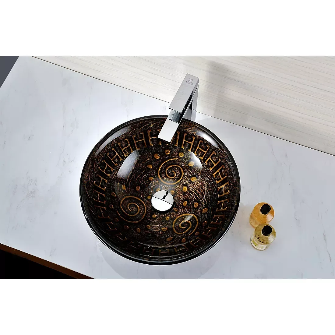 ANZZI Opus Bathroom Sink - Lustrous Brown - Image 3