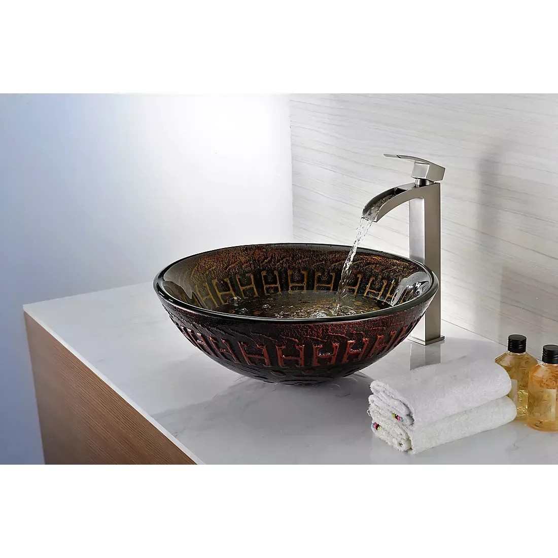 ANZZI Opus Bathroom Sink - Lustrous Brown - Image 4