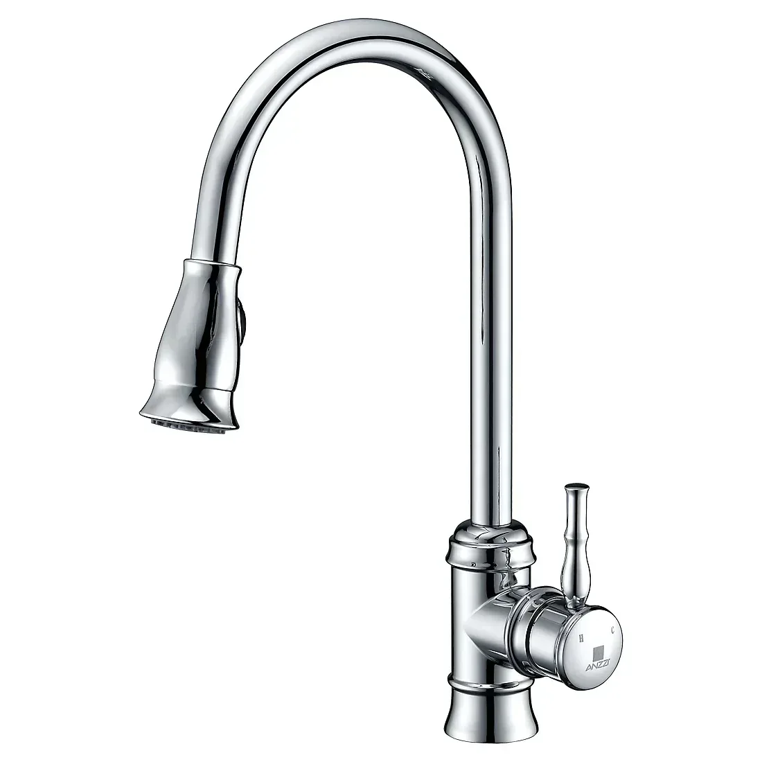 ANZZI Sails Pull-Down Single-Handle Kitchen Faucet - Chrome - Image 6