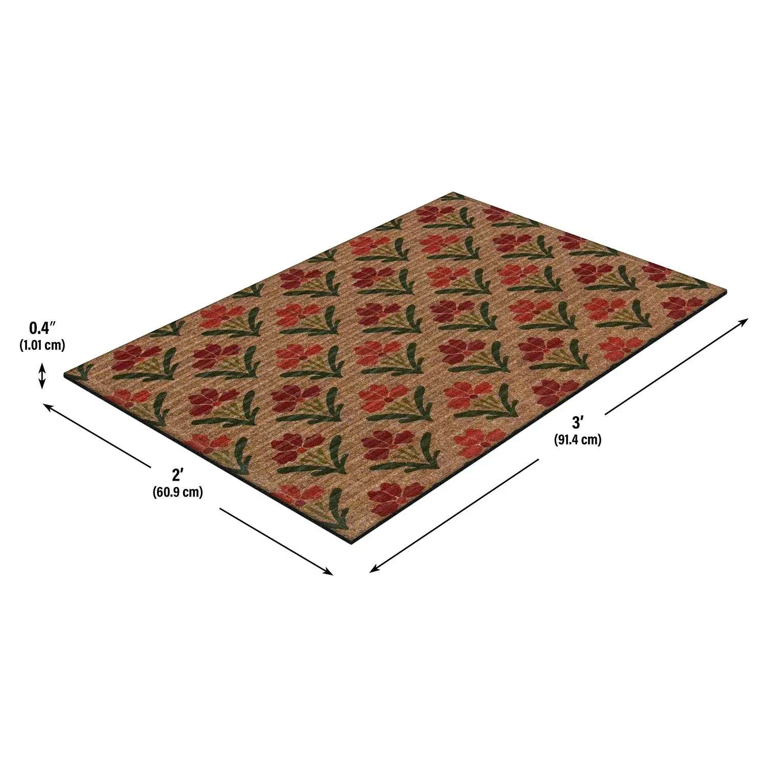 Apache Mills Naturelles Faux Coir Indoor/Outdoor Doormat, 2' x 3' - Image 5