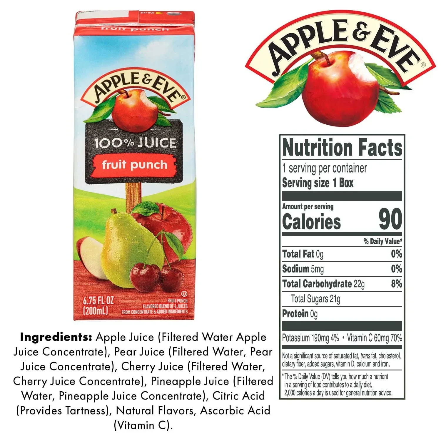Apple & Eve 100% Juice Variety Pack (6.75 Fl. Oz., 36 Pk.) - Image 3