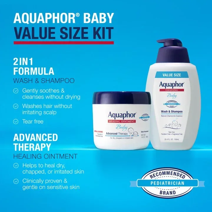 Aquaphor Baby Everyday Essentials Value Size Kit, Baby Essentials 2-Piece Kit - Image 3