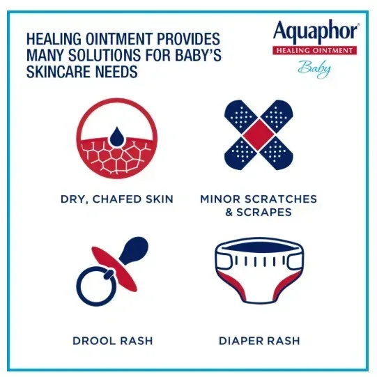 Aquaphor Baby Healing Ointment, Baby Skin Care and Diaper Rash, Travel Size - Image 4