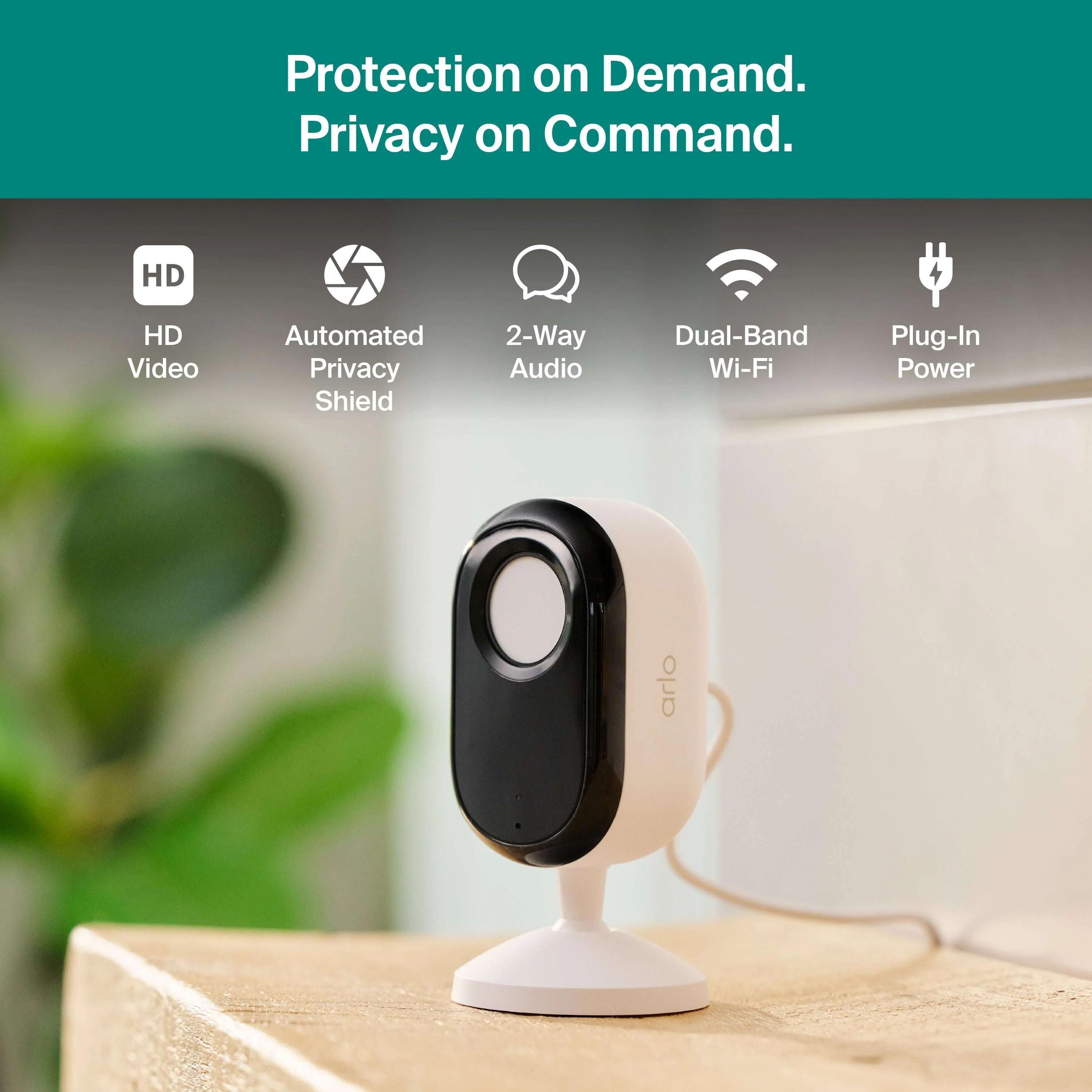 Arlo Essential Indoor Security Camera (3rd Gen, 2025 Release) - HD Video, Wired Plug-In Power, Automated Privacy Shield - Image 5