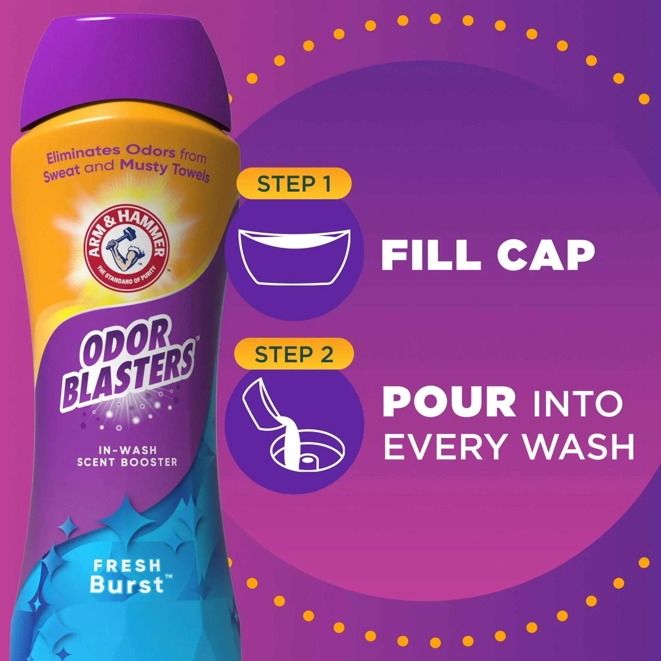 ARM & HAMMER Odor Blasters Fresh Burst In-Wash Laundry Scent Booster, 24 oz Bottle - Image 5