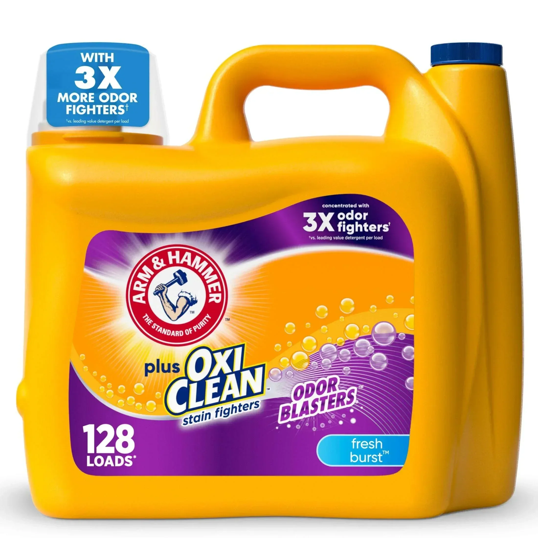 ARM & HAMMER Plus OxiClean Odor Blasters Liquid Laundry Detergent, Fresh Scent, 77 Loads - Image 14