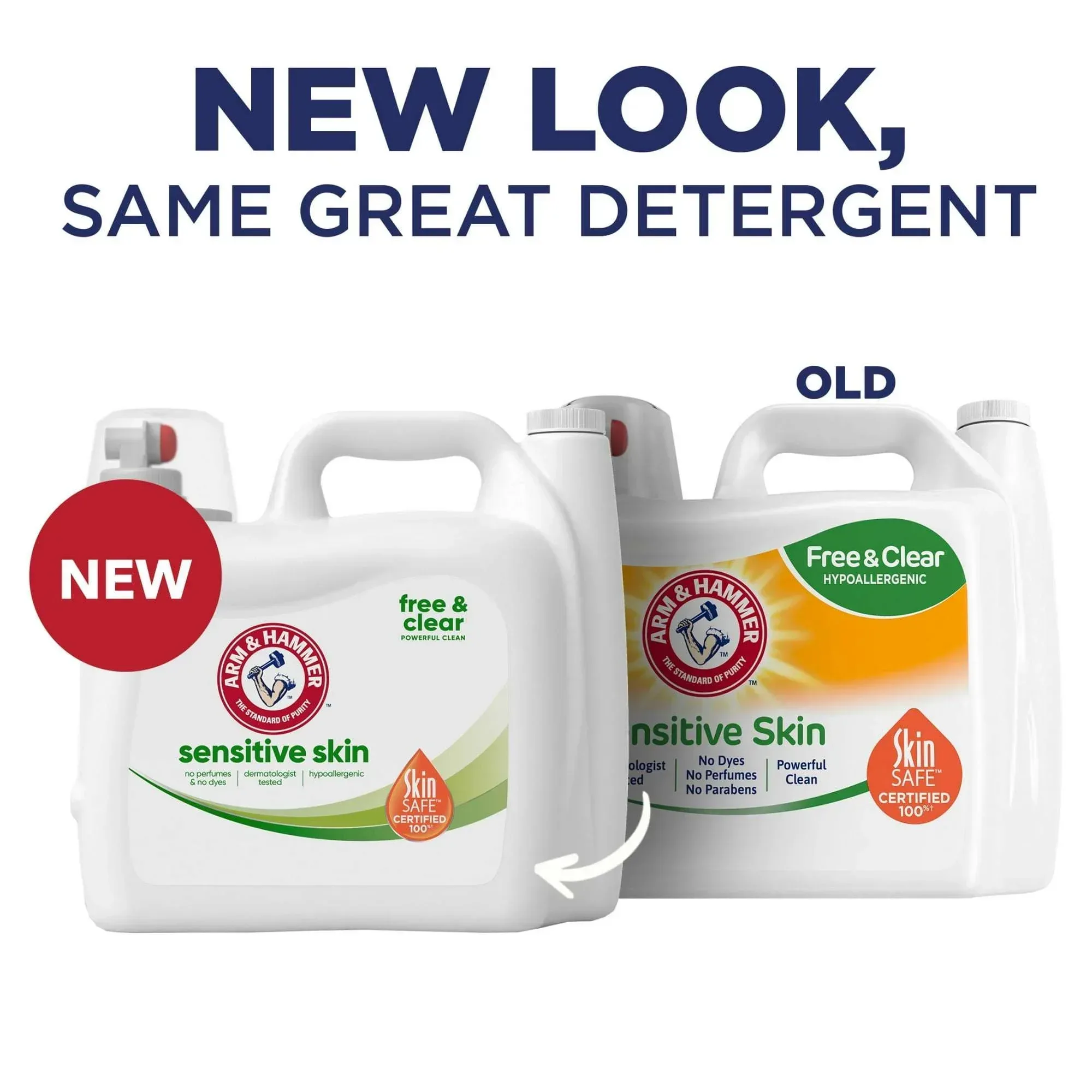 ARM & HAMMER Sensitive Skin Free & Clear Liquid Laundry Detergent Soap, 170 fl oz, 170 Loads - Image 6