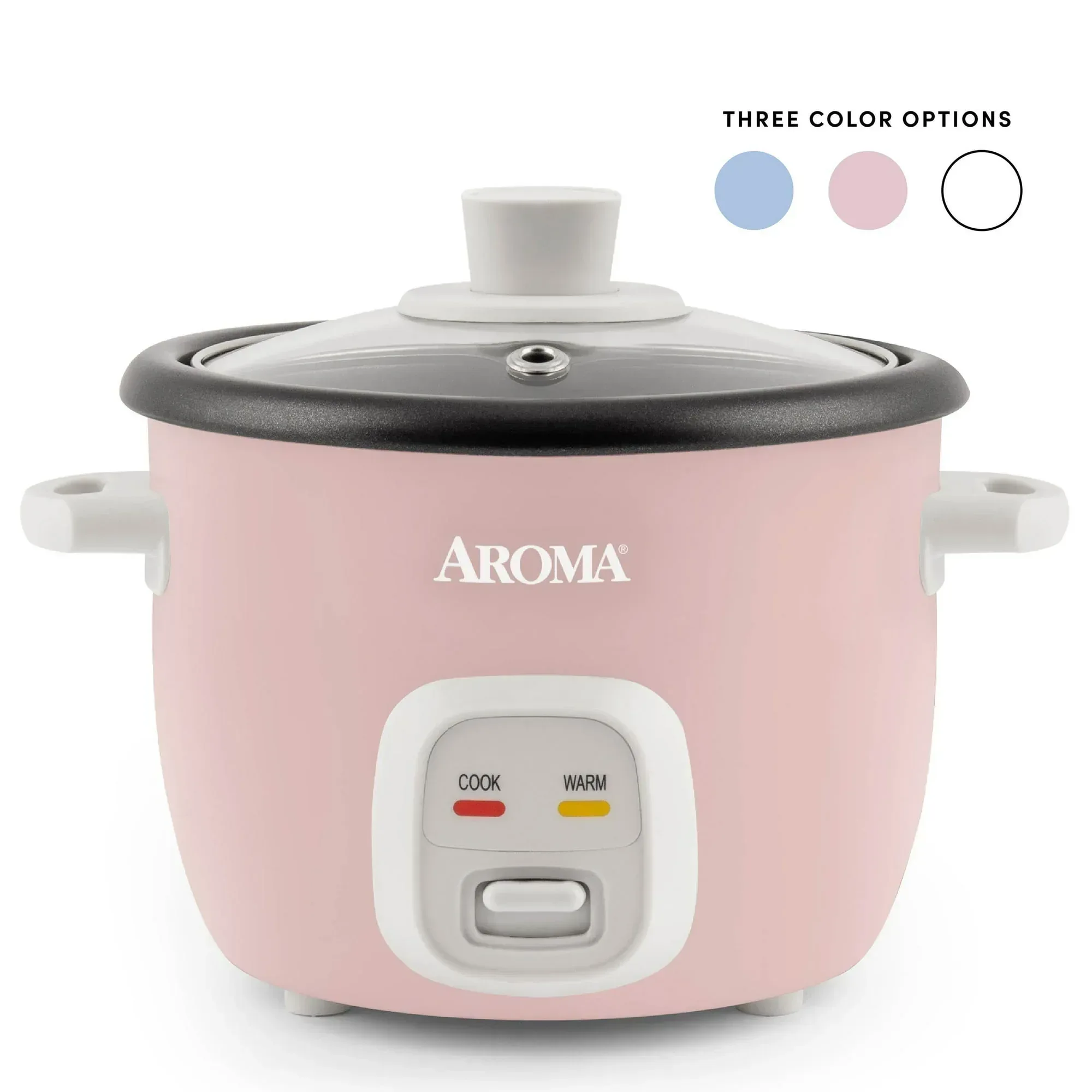 AROMA 4-Cup (Cooked) / 1 Qt. Rice & Grain Cooker, Pink