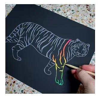Art 101 Scratch and Color Art Kit with 103-Pc. - Image 3