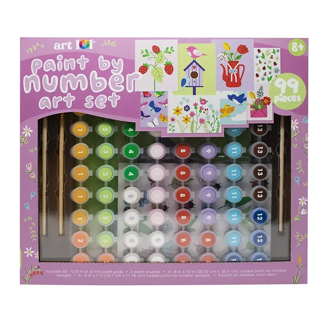 Art 101 Spring Paint by Number Art Set with 99 - Pc.