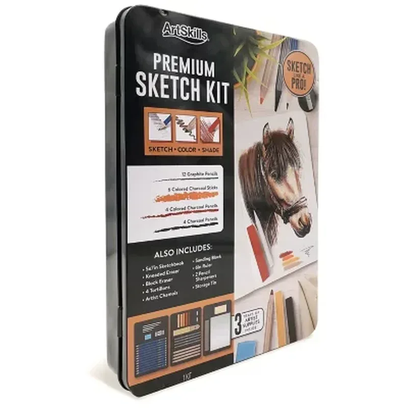 Artskills Assorted Premium Sketching and Drawing Kit, 39 Pieces - Image 3