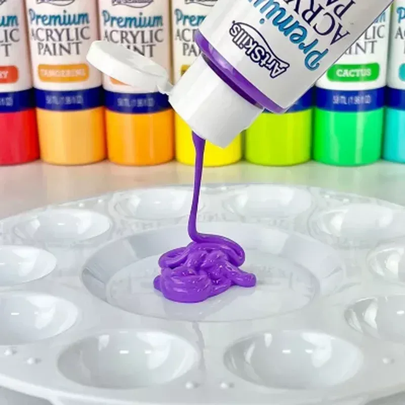 Artskills Premium Acrylic Paint Bottles Art Set, 18 Colors - Image 5