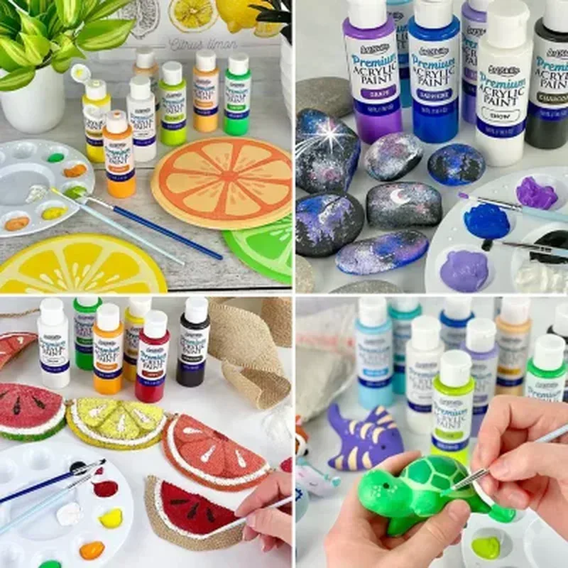 Artskills Premium Acrylic Paint Bottles Art Set, 18 Colors - Image 9