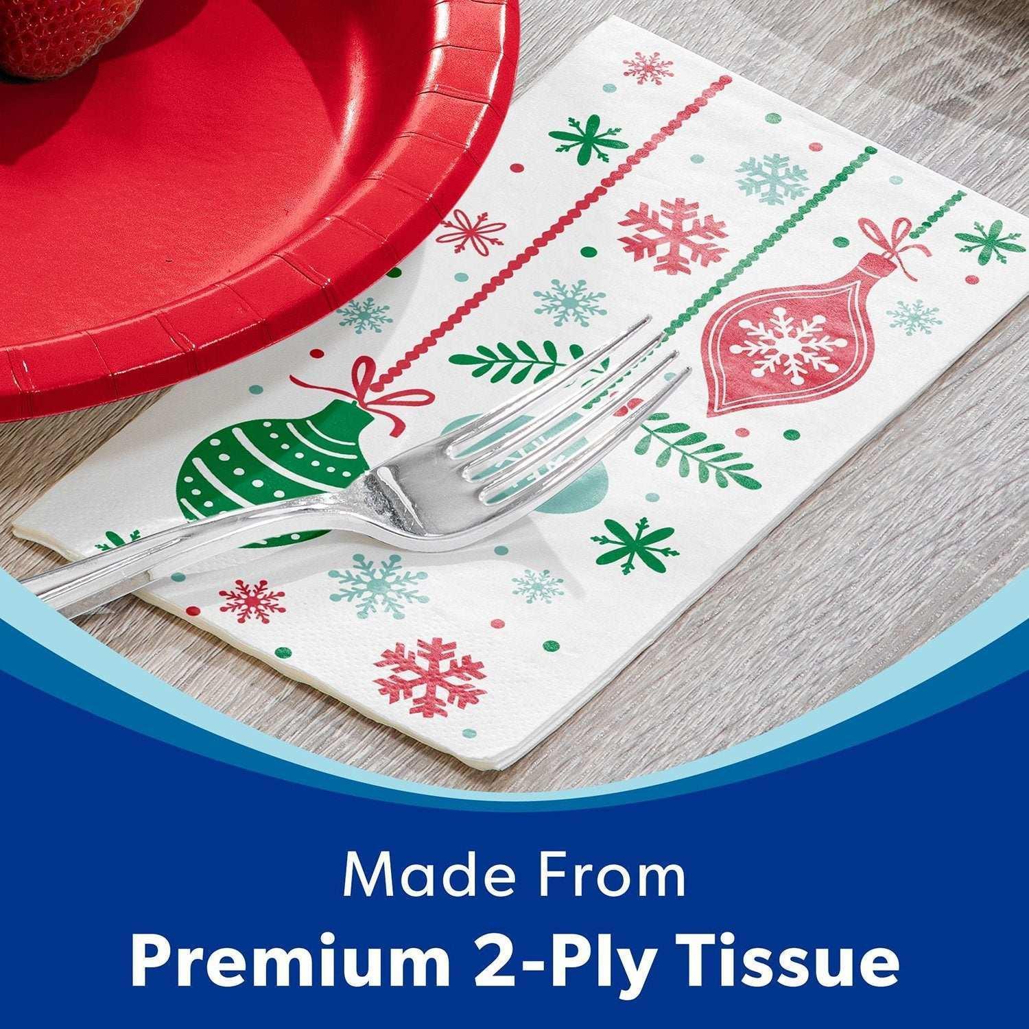 Artstyle Joyous Winter Dinner Paper Napkins, 8" x 4", 100 ct. - Image 3