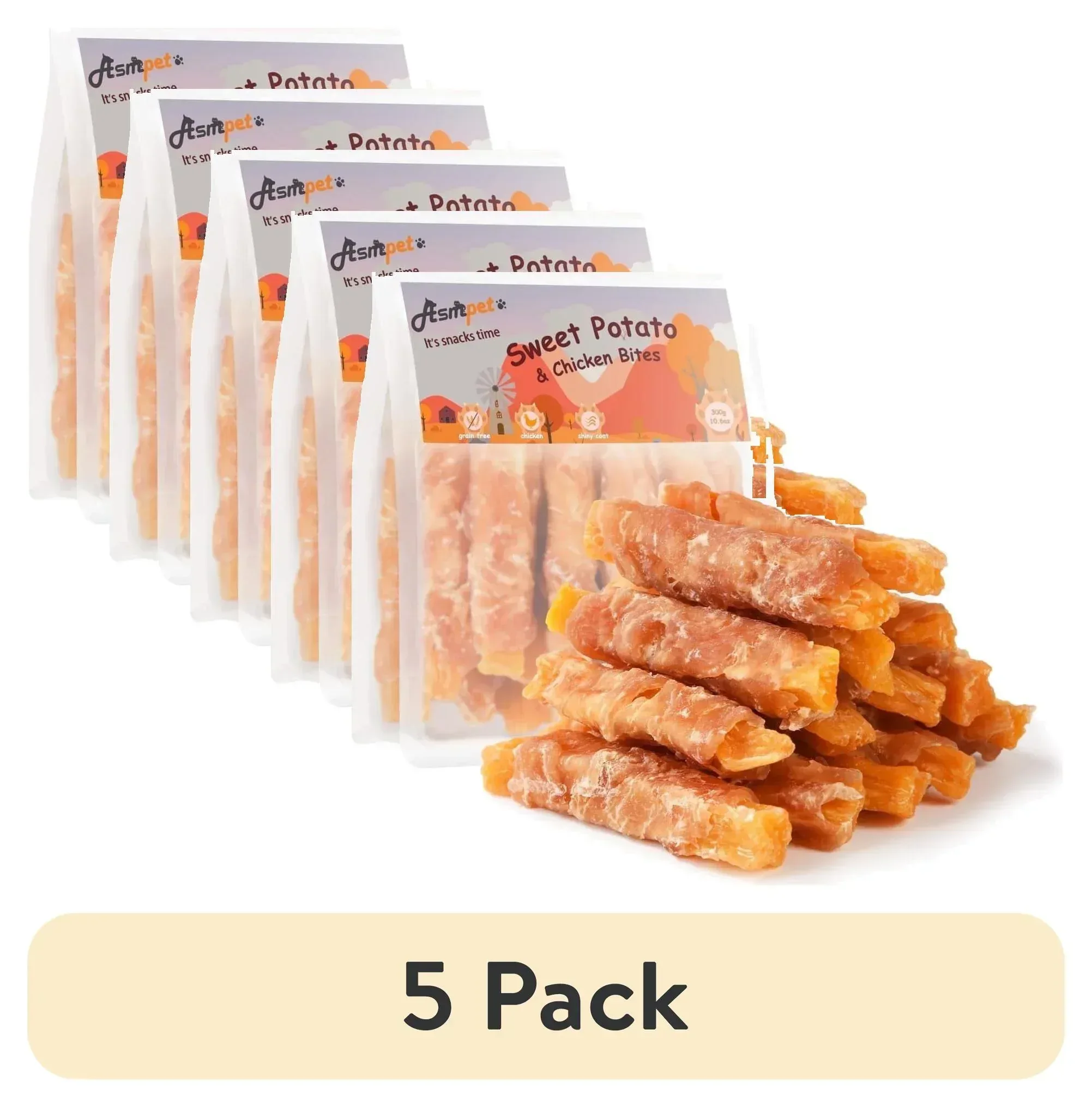 ASMPET Sweet Potato Dog Treats, Natural Chicken Jerky & Sweet Potato Chews for All Dogs, 15pcs - Image 16