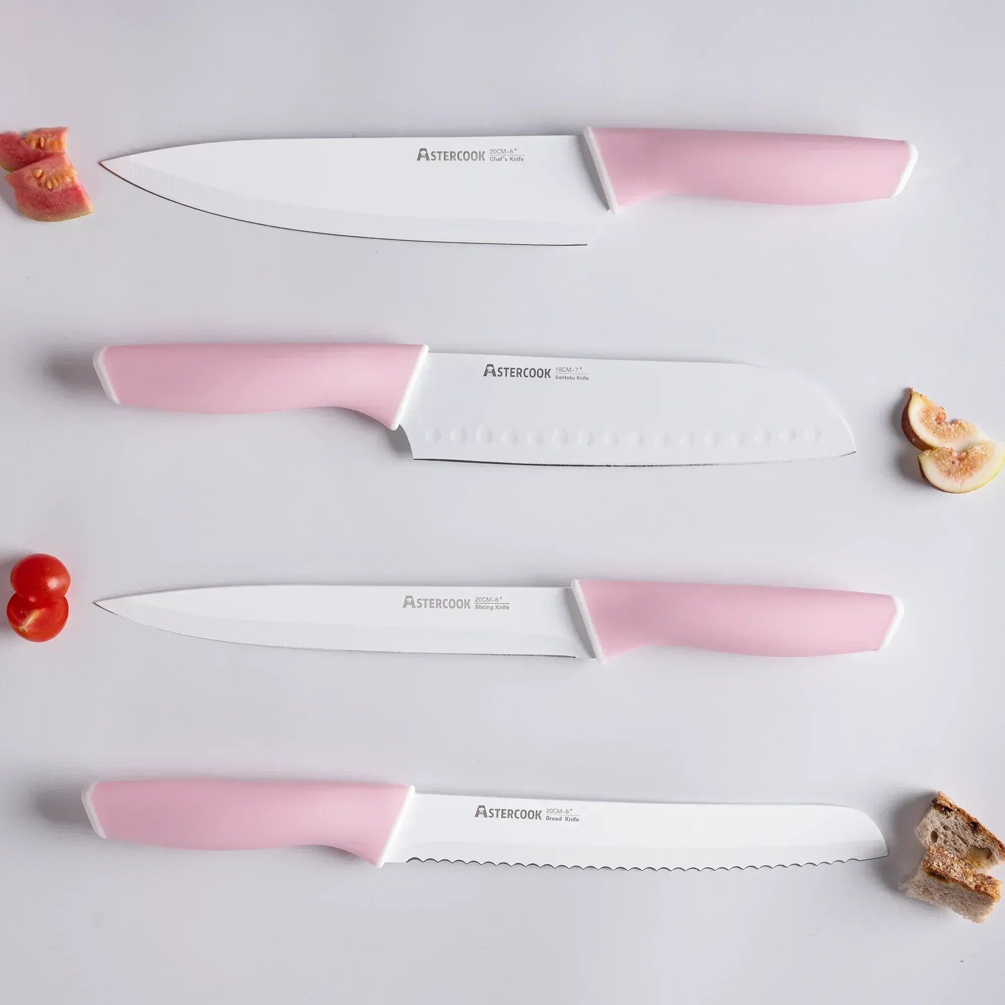 Astercook Knife Set, 14 Pieces Kitchen Knives Set with Healthy Anti-Rust Coating, Stainless Steel Knife Sets with Built-in Sharpener, Sharp & Rust Resistant Dishwasher Safe - Image 14