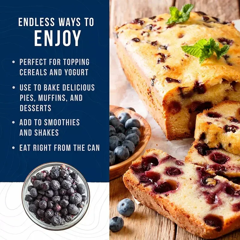 Augason Farms Freeze Dried Whole Blueberries Can, 12 oz. - Image 6