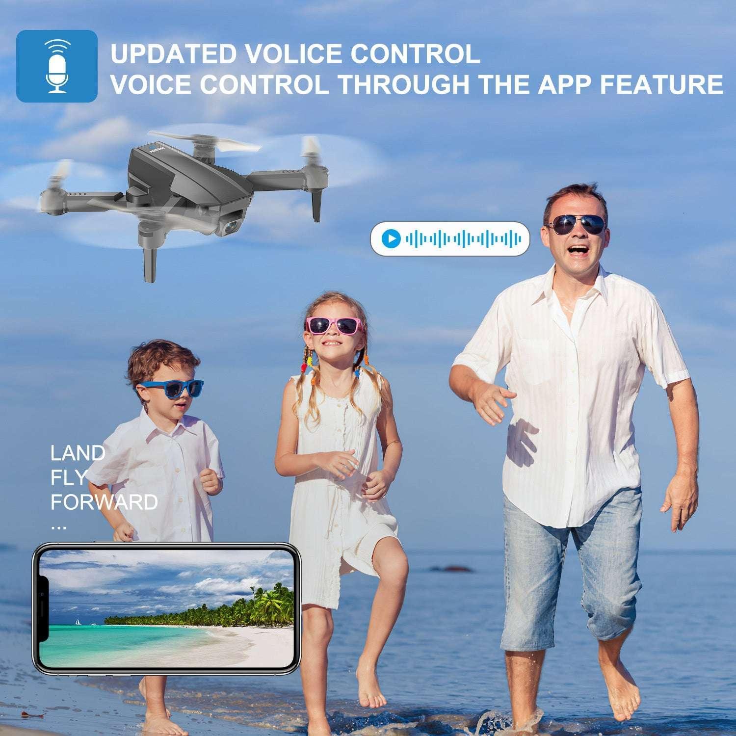 AUOSHI V1 Mini FPV Drone with 1080P HD Camera, Dual Lens & VR Mode, Optical Flow, 2 Batteries, Gesture/Voice/Gravity Control, 360°Flip, Orbit & Follow – Fun Gift for Kids, Teens,Adults & Beginners - Image 3