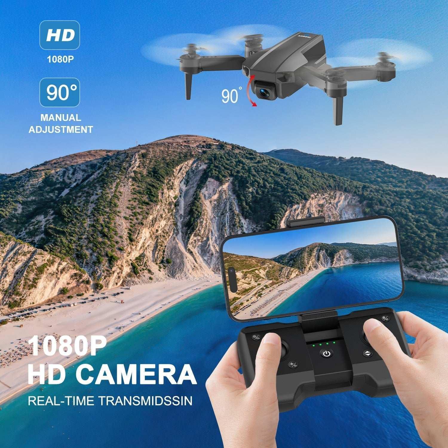 AUOSHI V1 Mini FPV Drone with 1080P HD Camera, Dual Lens & VR Mode, Optical Flow, 2 Batteries, Gesture/Voice/Gravity Control, 360°Flip, Orbit & Follow – Fun Gift for Kids, Teens,Adults & Beginners - Image 4